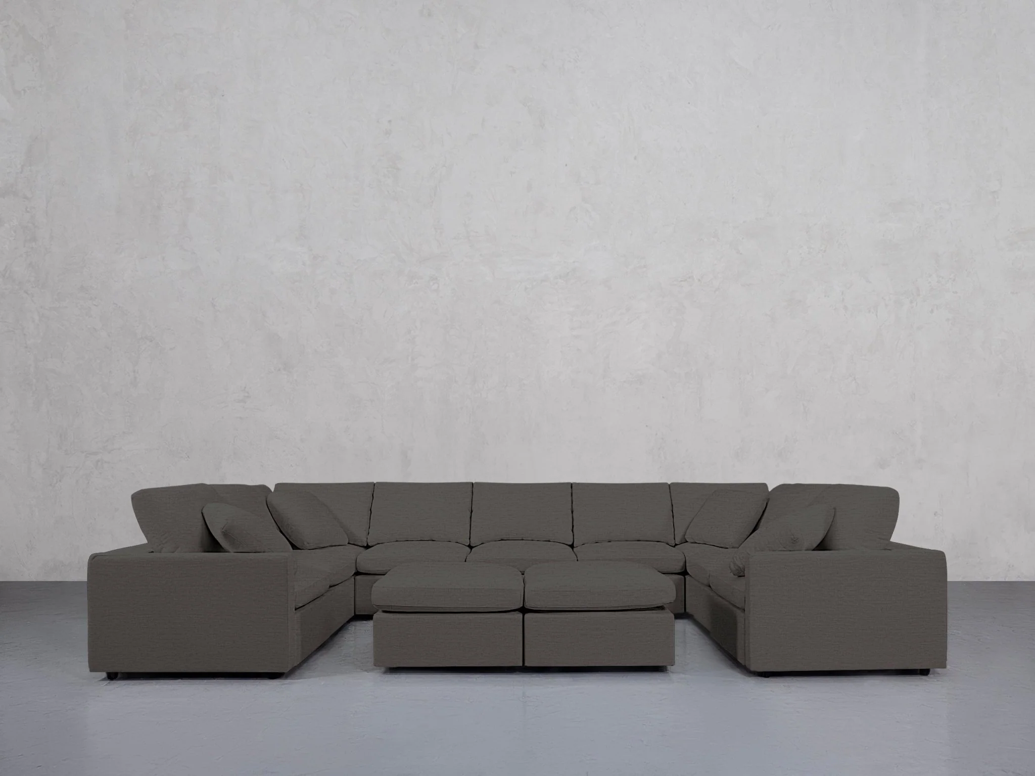 9-Seat Modular U-Sectional with Double Ottoman (Thin Arms) - Image 31