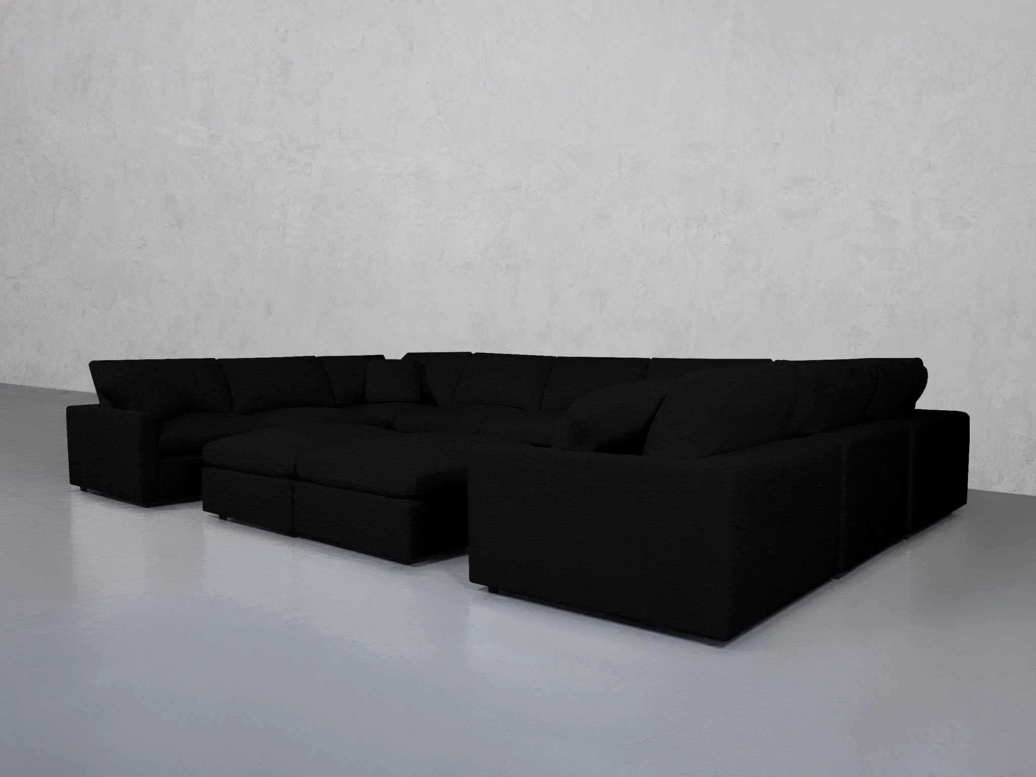 9-Seat Modular U-Sectional with Double Ottoman (Thin Arms) - Image 37
