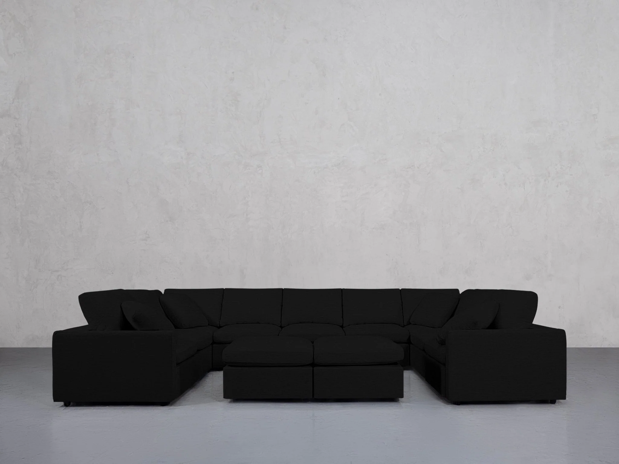 9-Seat Modular U-Sectional with Double Ottoman (Thin Arms) - Image 38