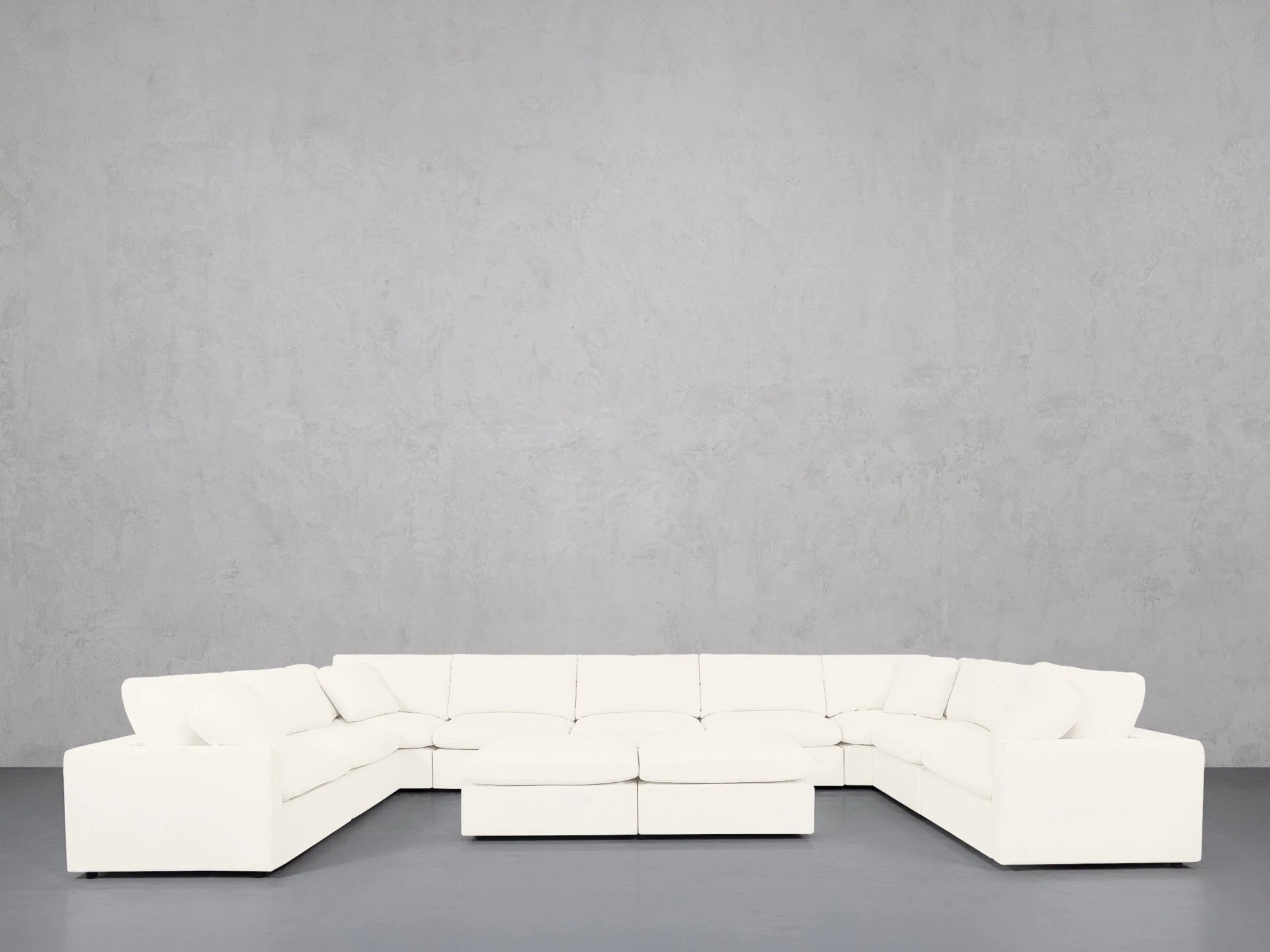 9-Seat Modular U-Sectional with Double Ottoman (Thin Arms) - Image 43