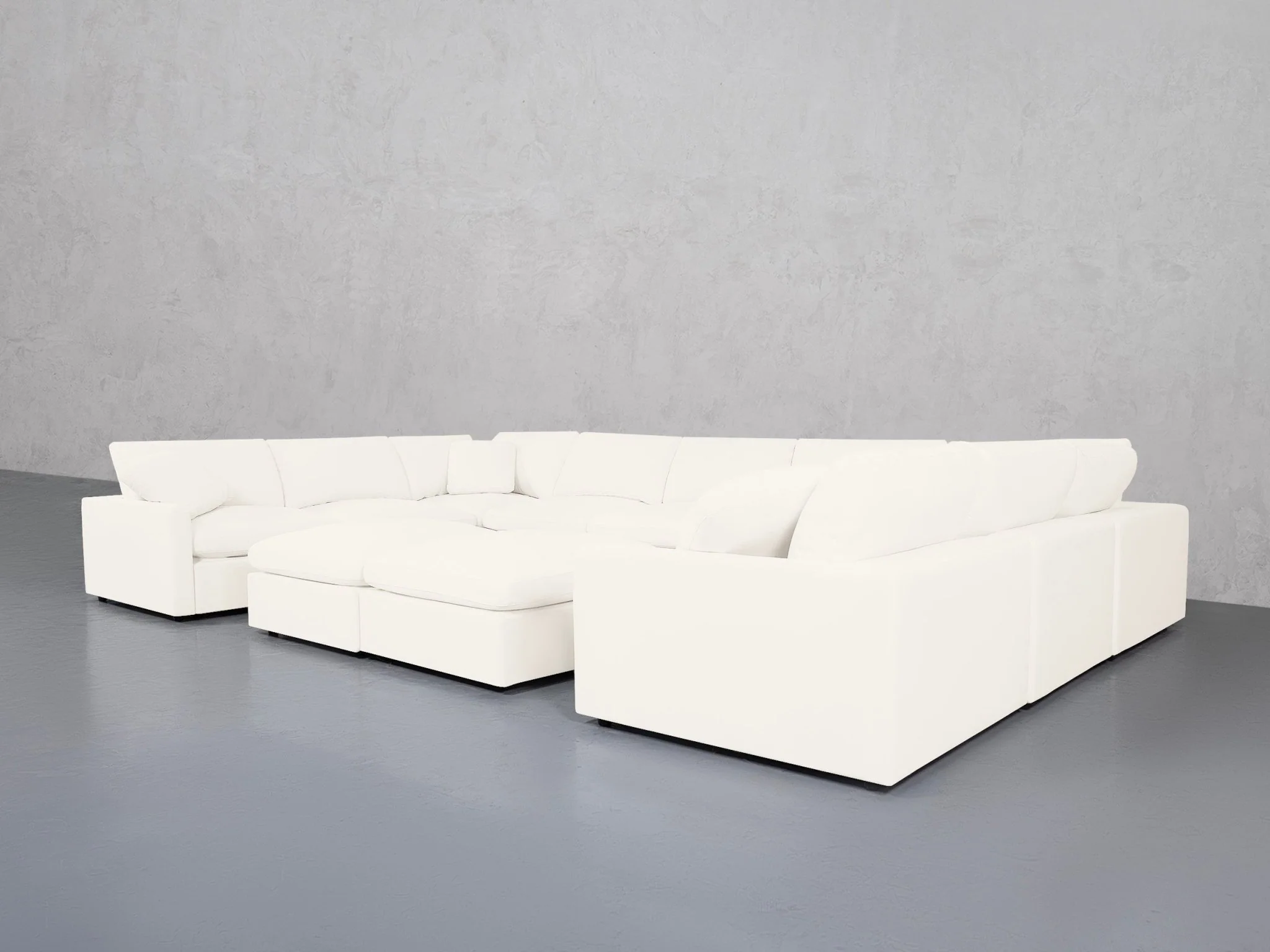 9-Seat Modular U-Sectional with Double Ottoman (Thin Arms) - Image 44