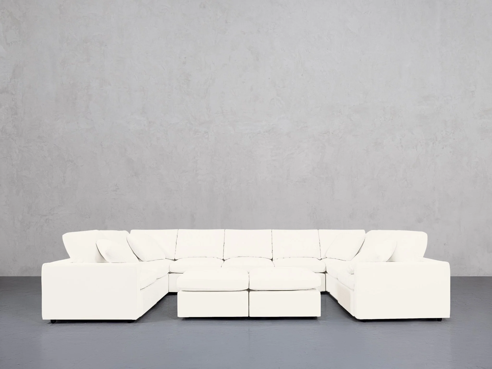 9-Seat Modular U-Sectional with Double Ottoman (Thin Arms) - Image 45