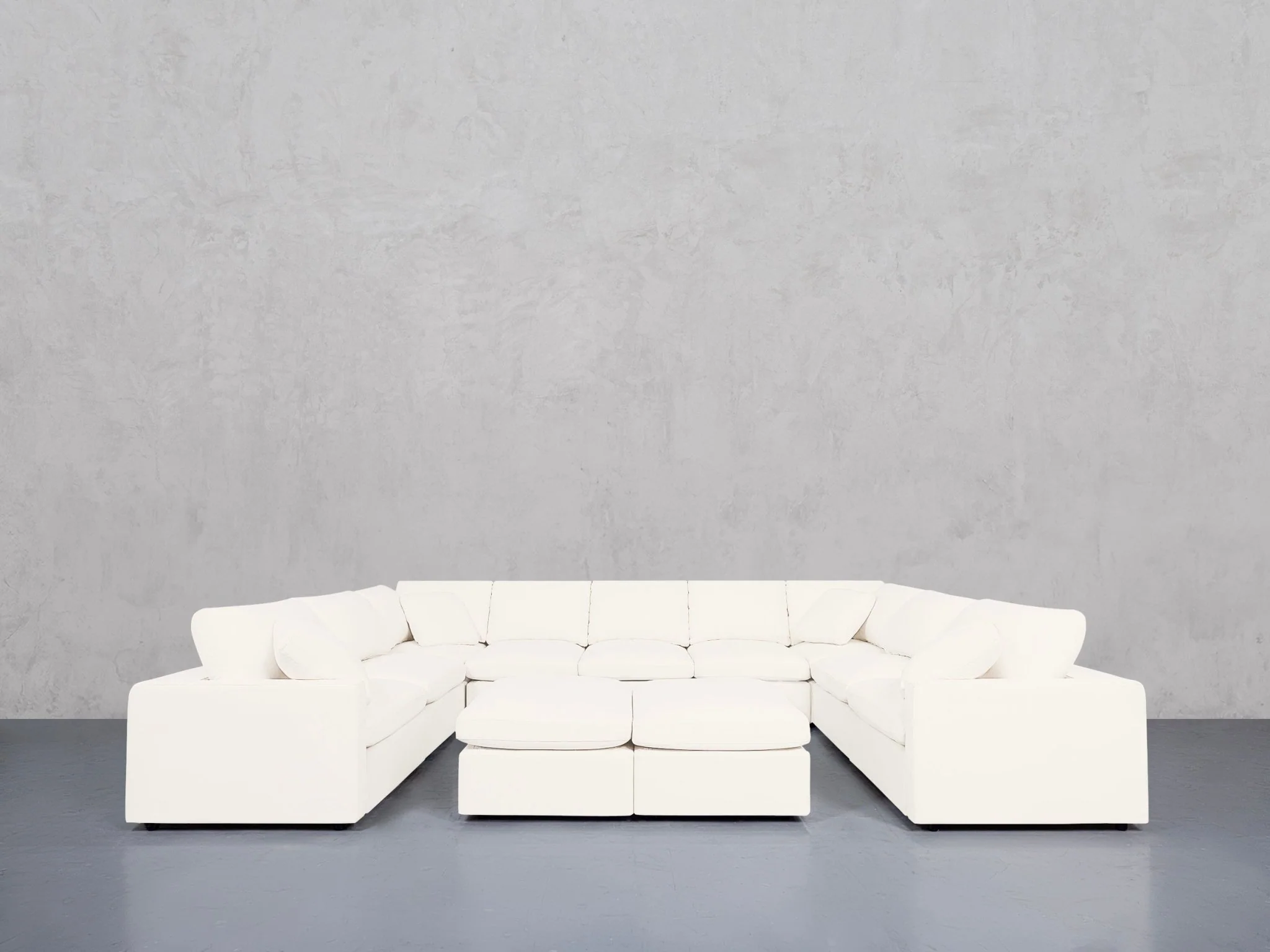 9-Seat Modular U-Sectional with Double Ottoman (Thin Arms) - Image 46
