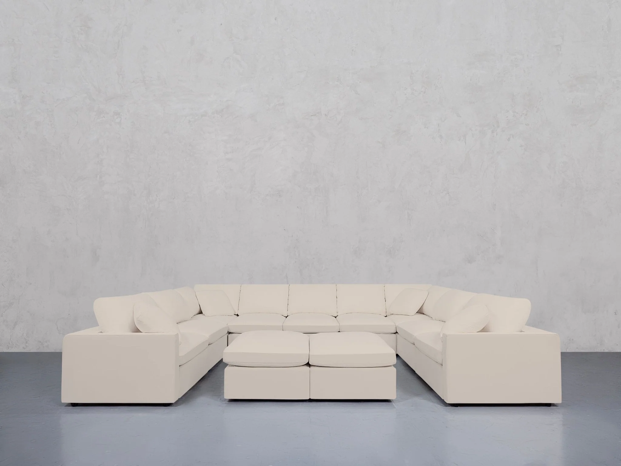 9-Seat Modular U-Sectional with Double Ottoman (Thin Arms) - Image 53