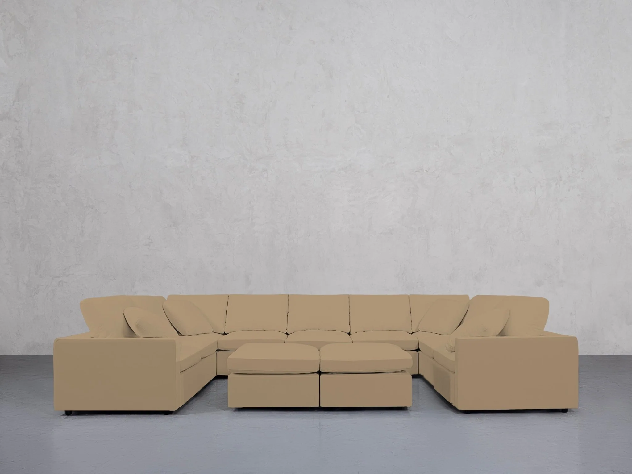 9-Seat Modular U-Sectional with Double Ottoman (Thin Arms) - Image 59