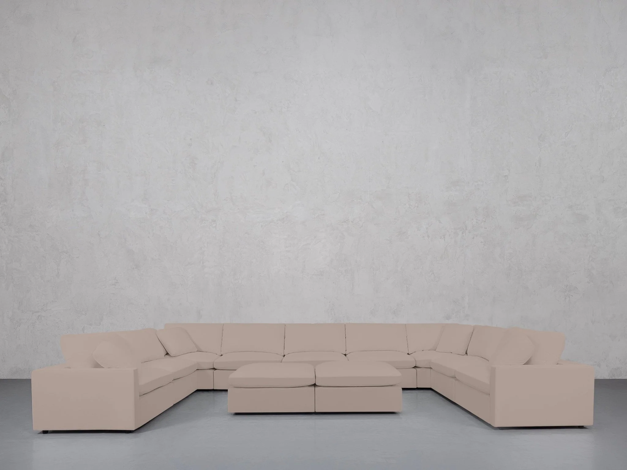 9-Seat Modular U-Sectional with Double Ottoman (Thin Arms) - Image 64