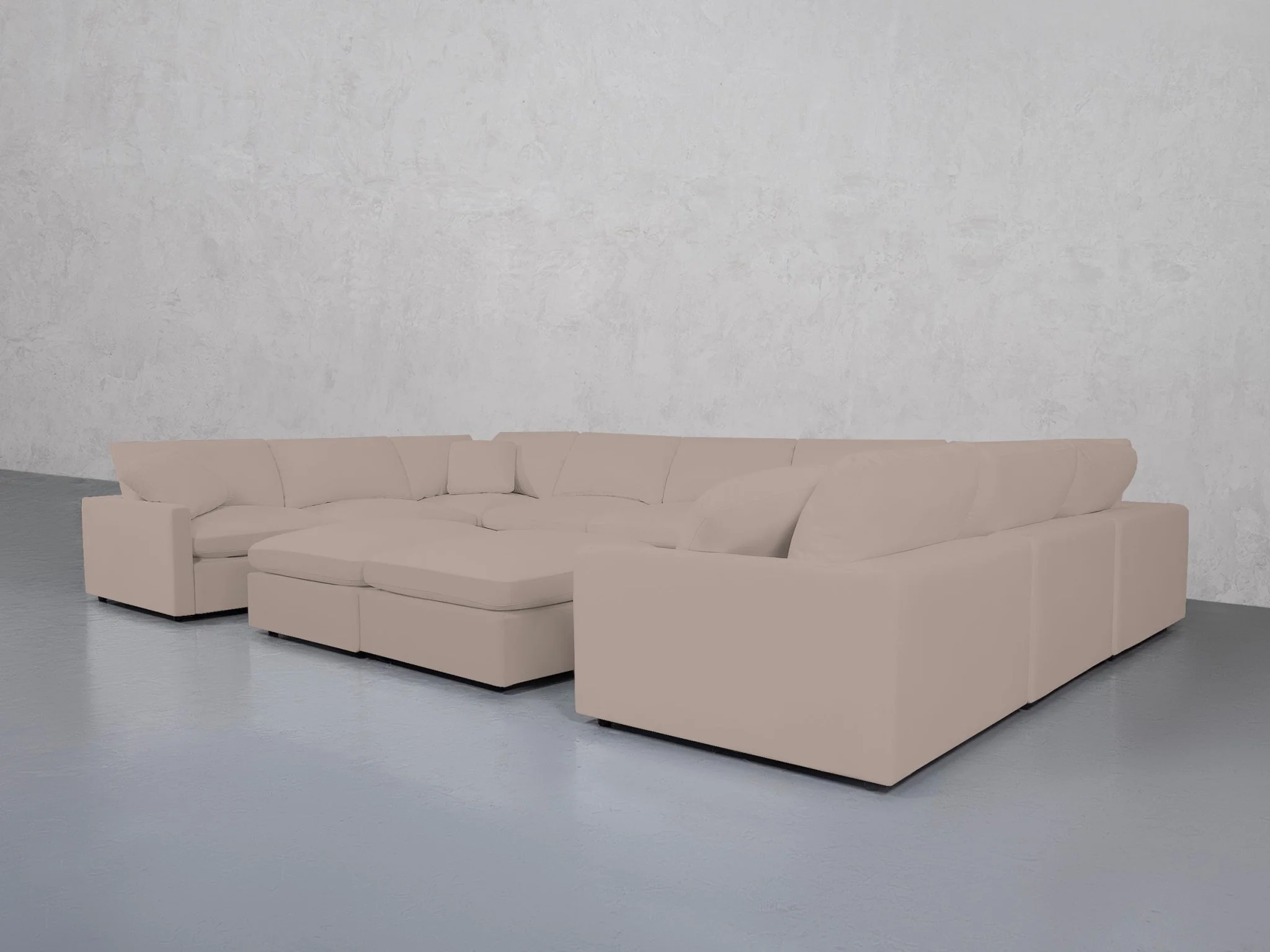 9-Seat Modular U-Sectional with Double Ottoman (Thin Arms) - Image 65