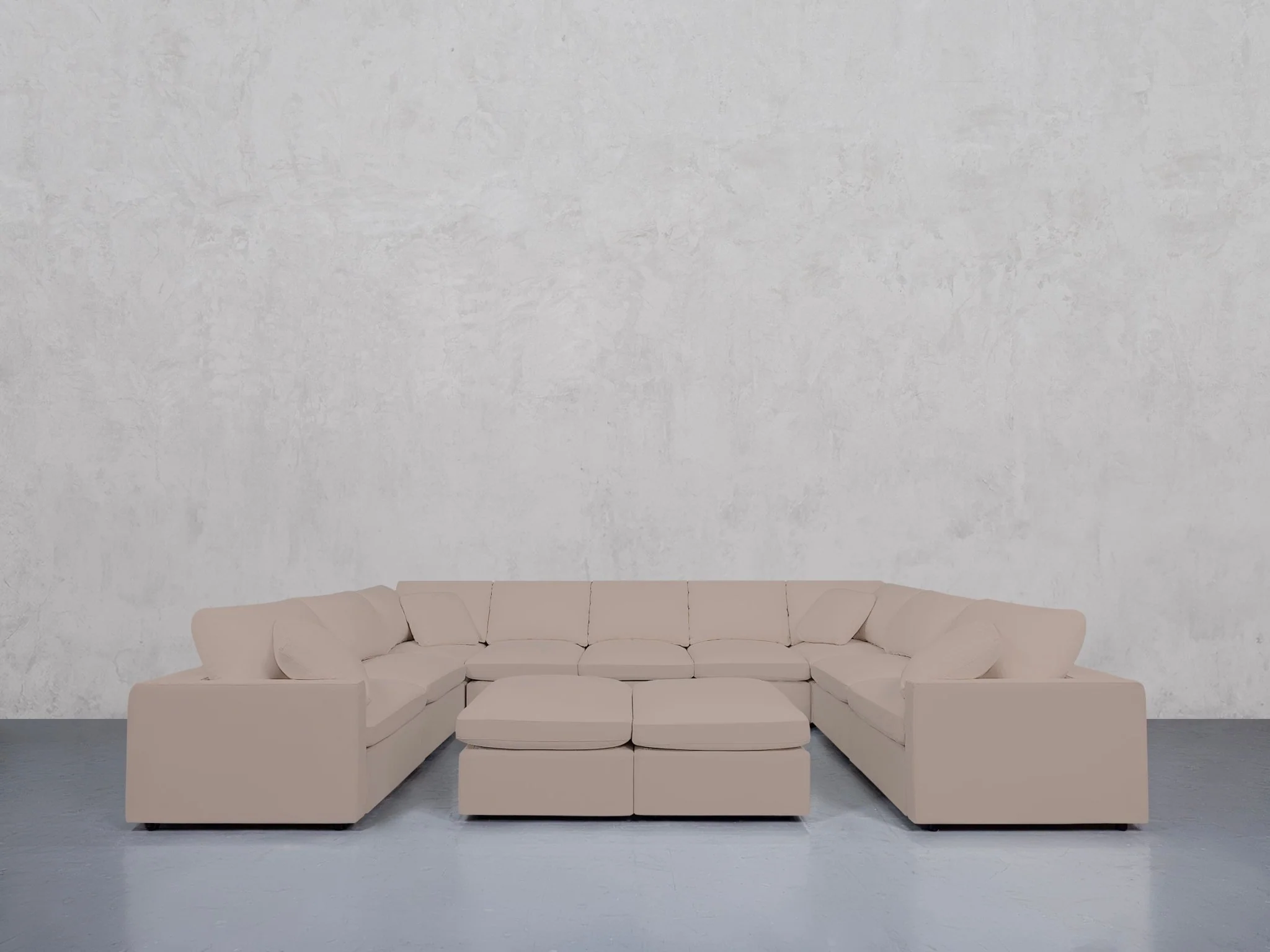 9-Seat Modular U-Sectional with Double Ottoman (Thin Arms) - Image 67