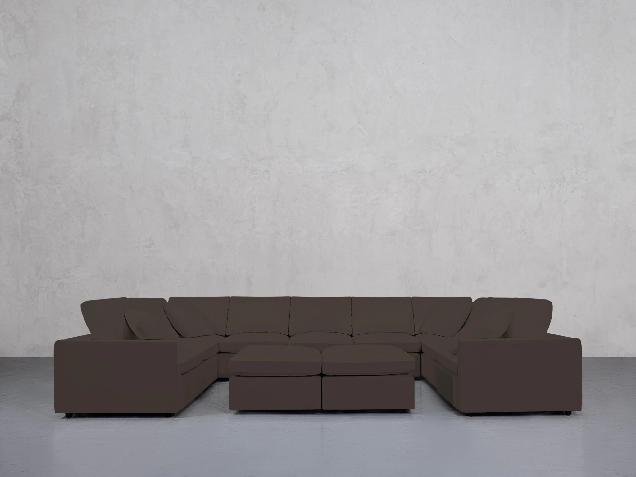 9-Seat Modular U-Sectional with Double Ottoman (Thin Arms) - Image 73