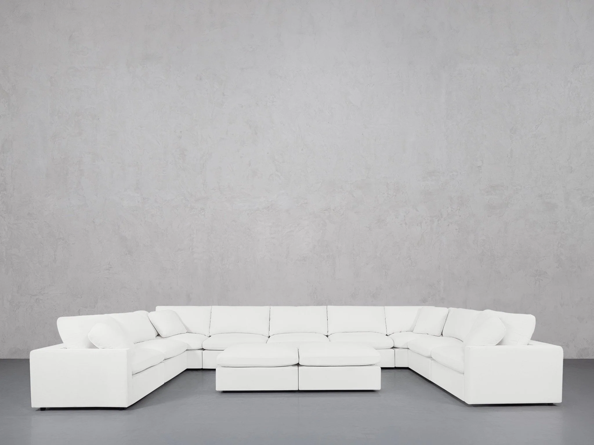 9-Seat Modular U-Sectional with Double Ottoman (Thin Arms) - Image 8