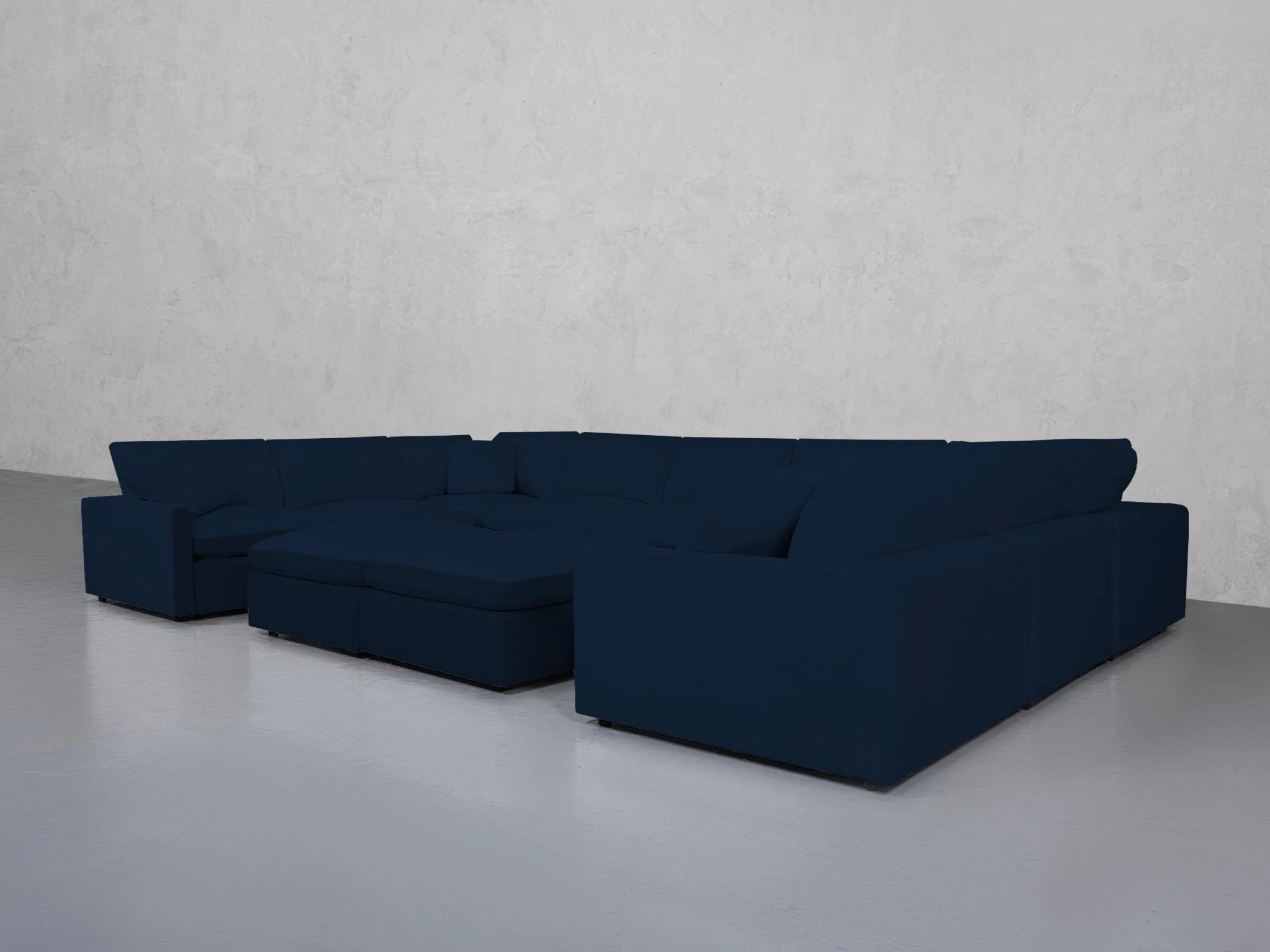 9-Seat Modular U-Sectional with Double Ottoman (Thin Arms) - Image 93
