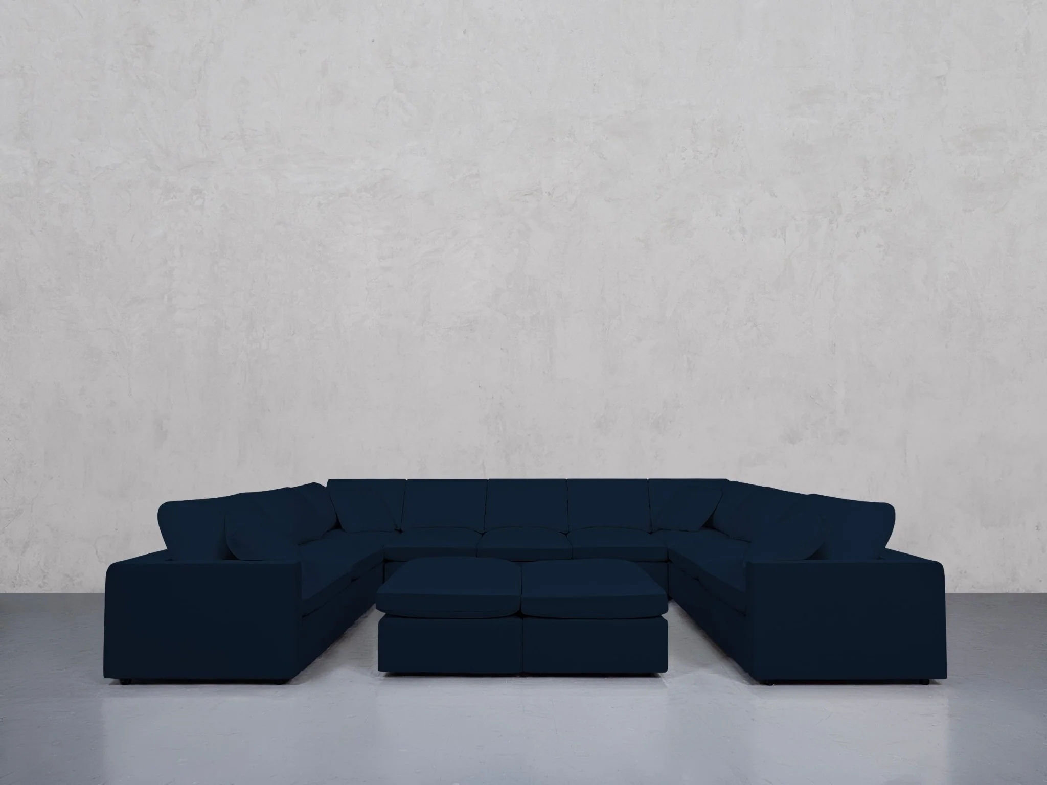 9-Seat Modular U-Sectional with Double Ottoman (Thin Arms) - Image 95