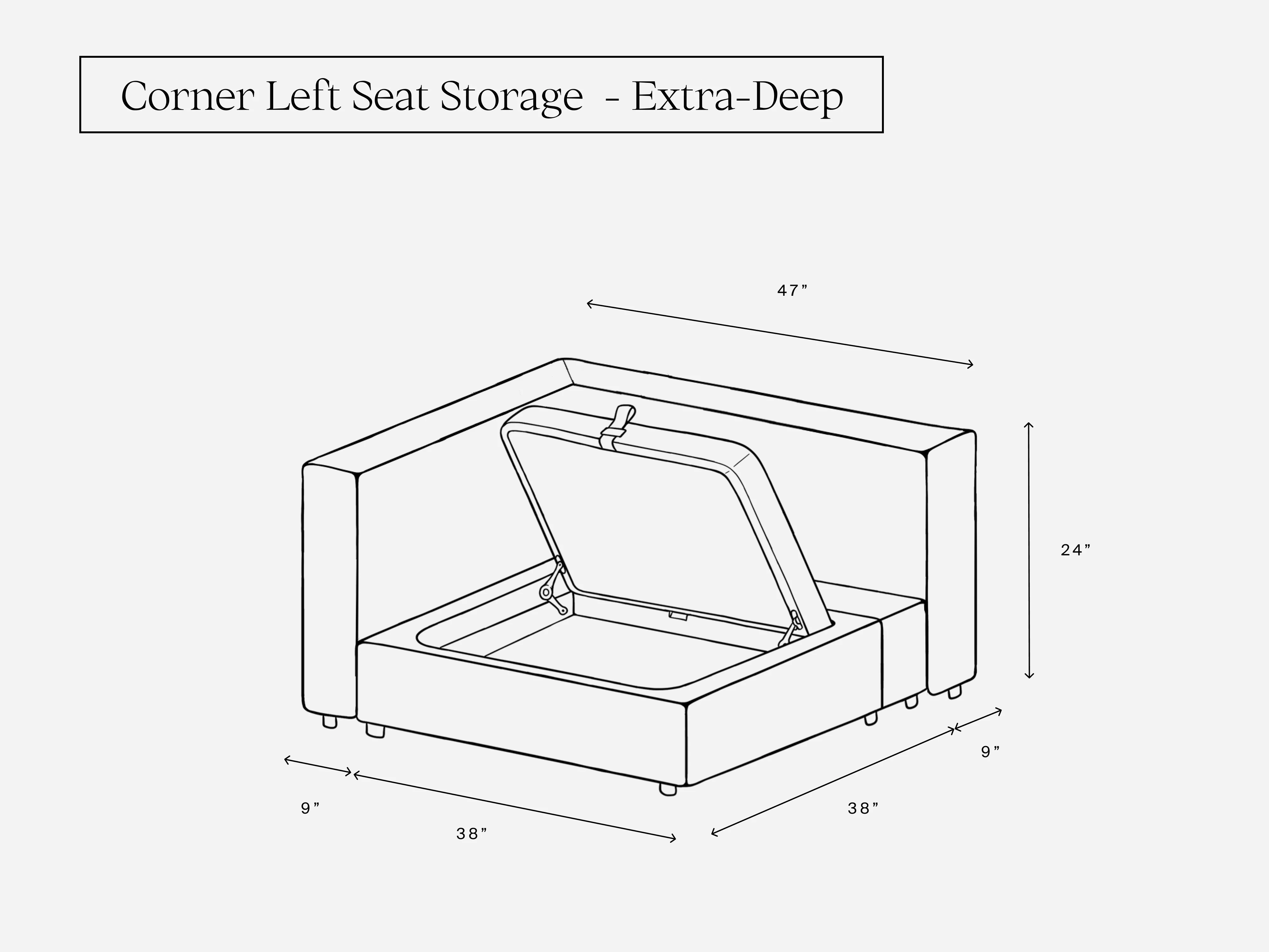 Corner Left Seat (Storage) - Image 2