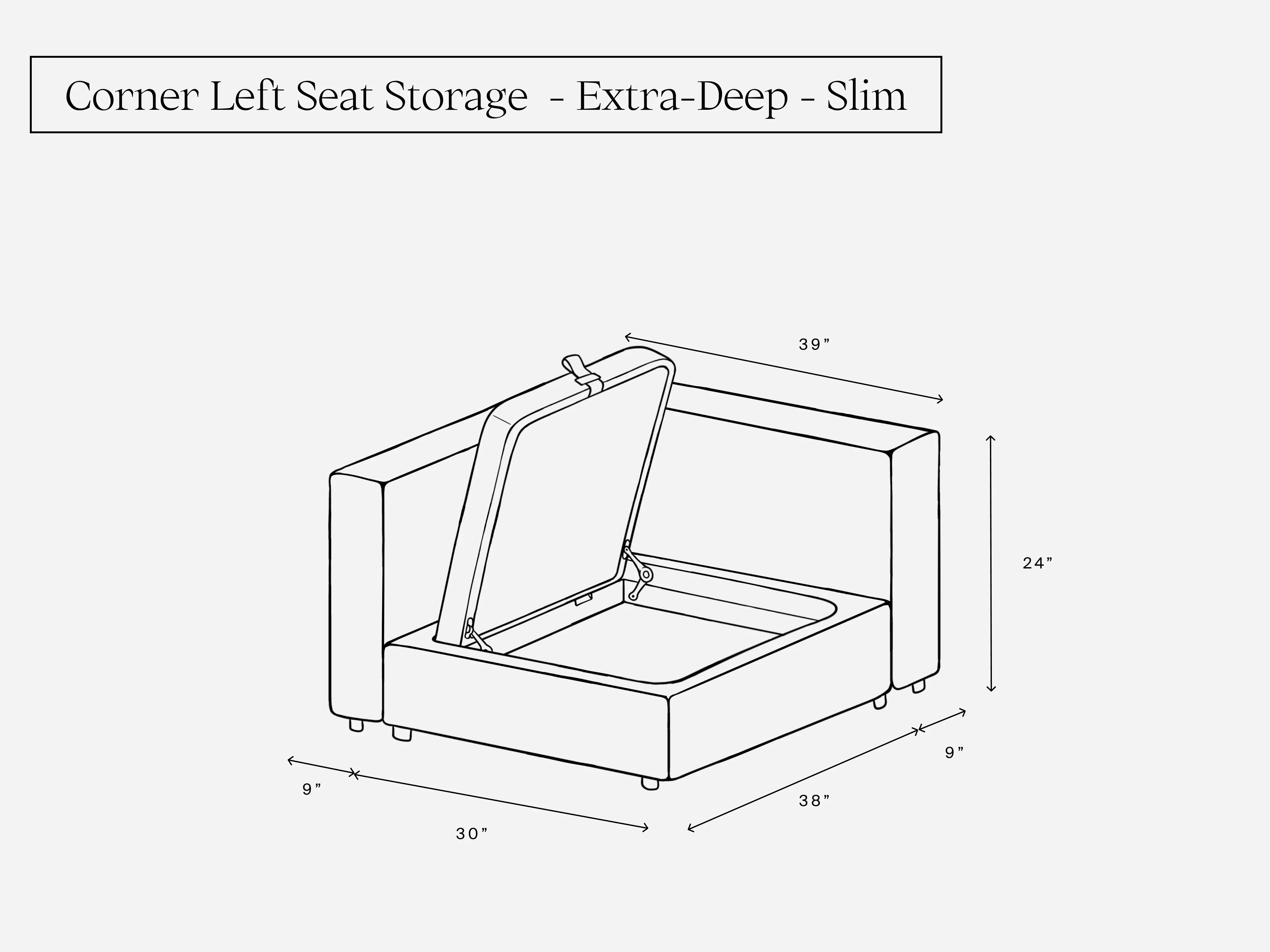 Corner Left Seat (Storage) - Image 4