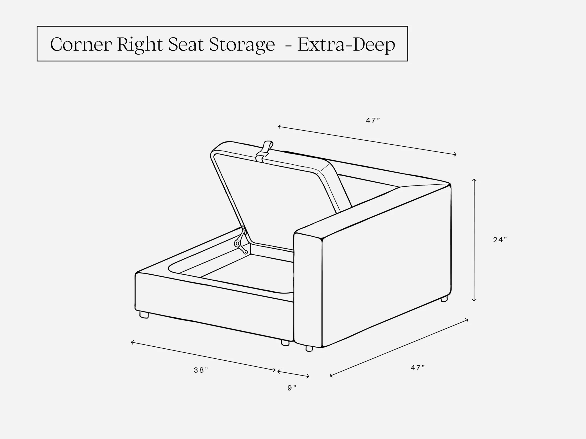 Corner Right Seat (Storage) - Image 2