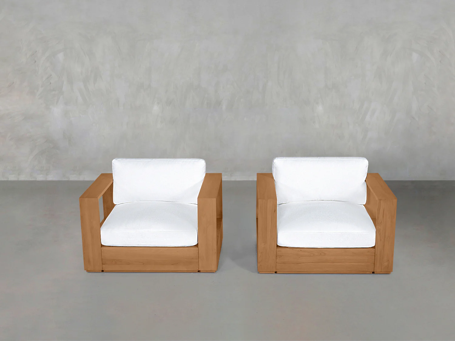 Double Armchairs Teak Outdoor - Image 2