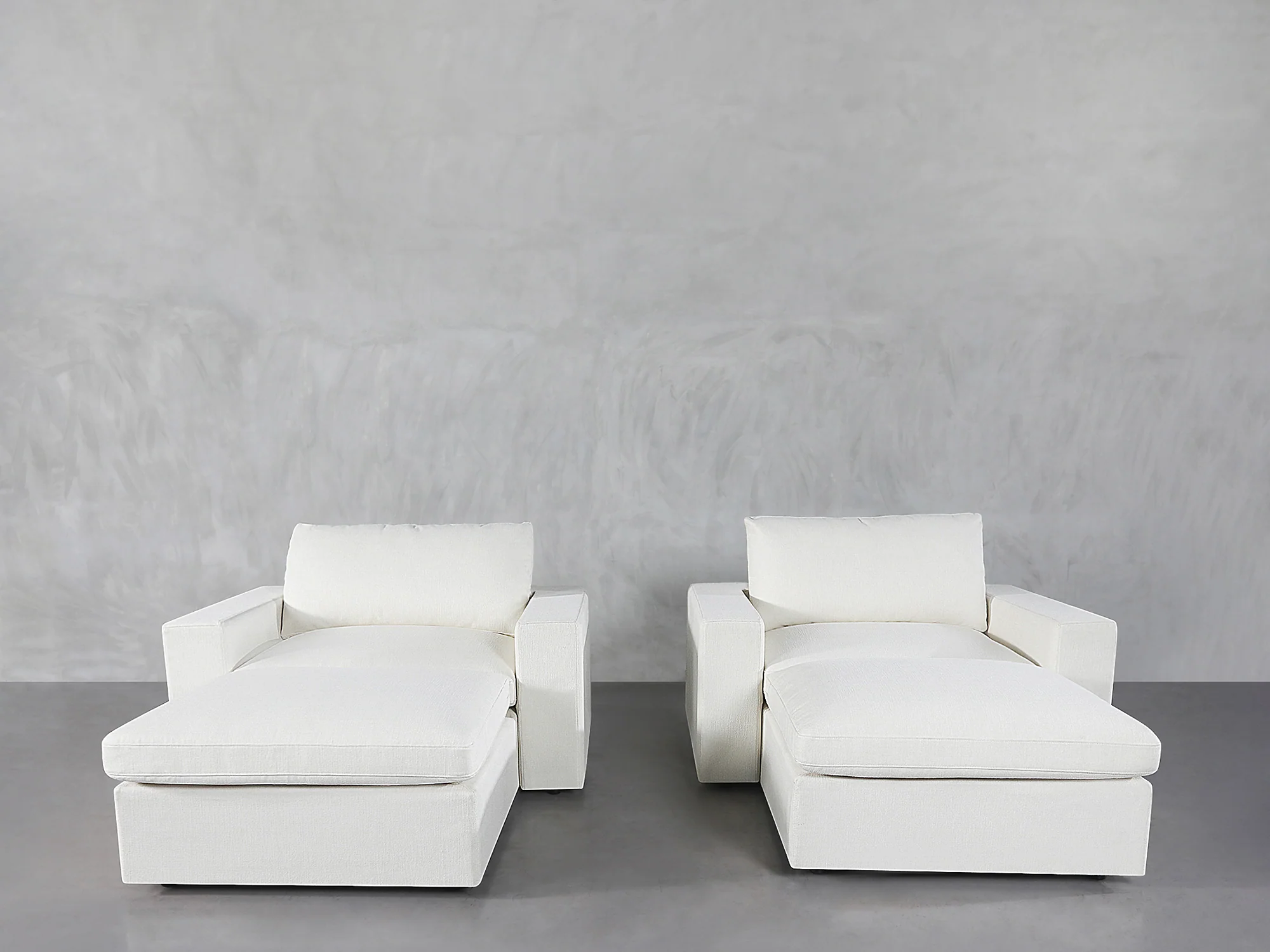 Double Armchairs with Ottomans - Image 10