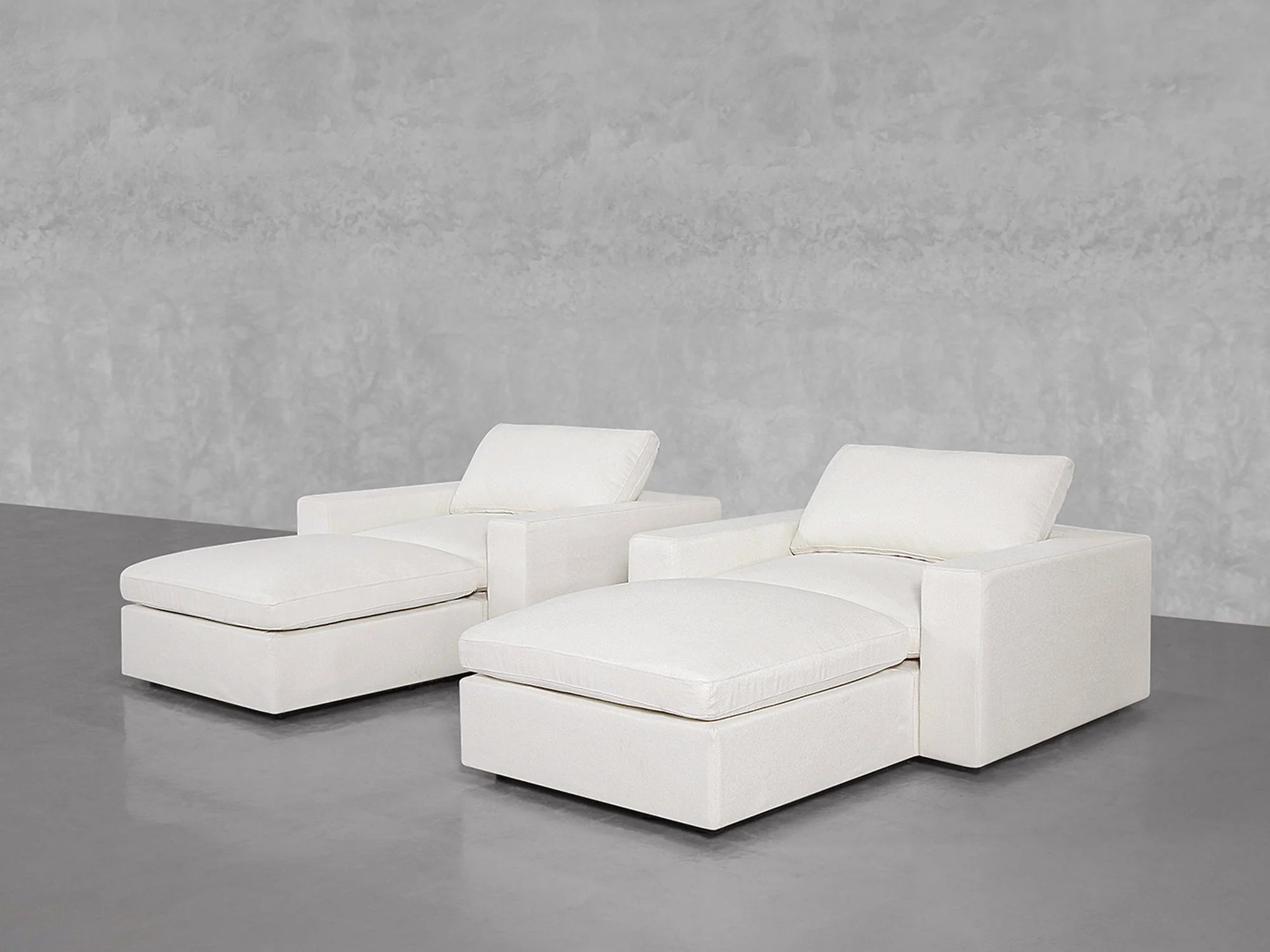 Double Armchairs with Ottomans - Image 11