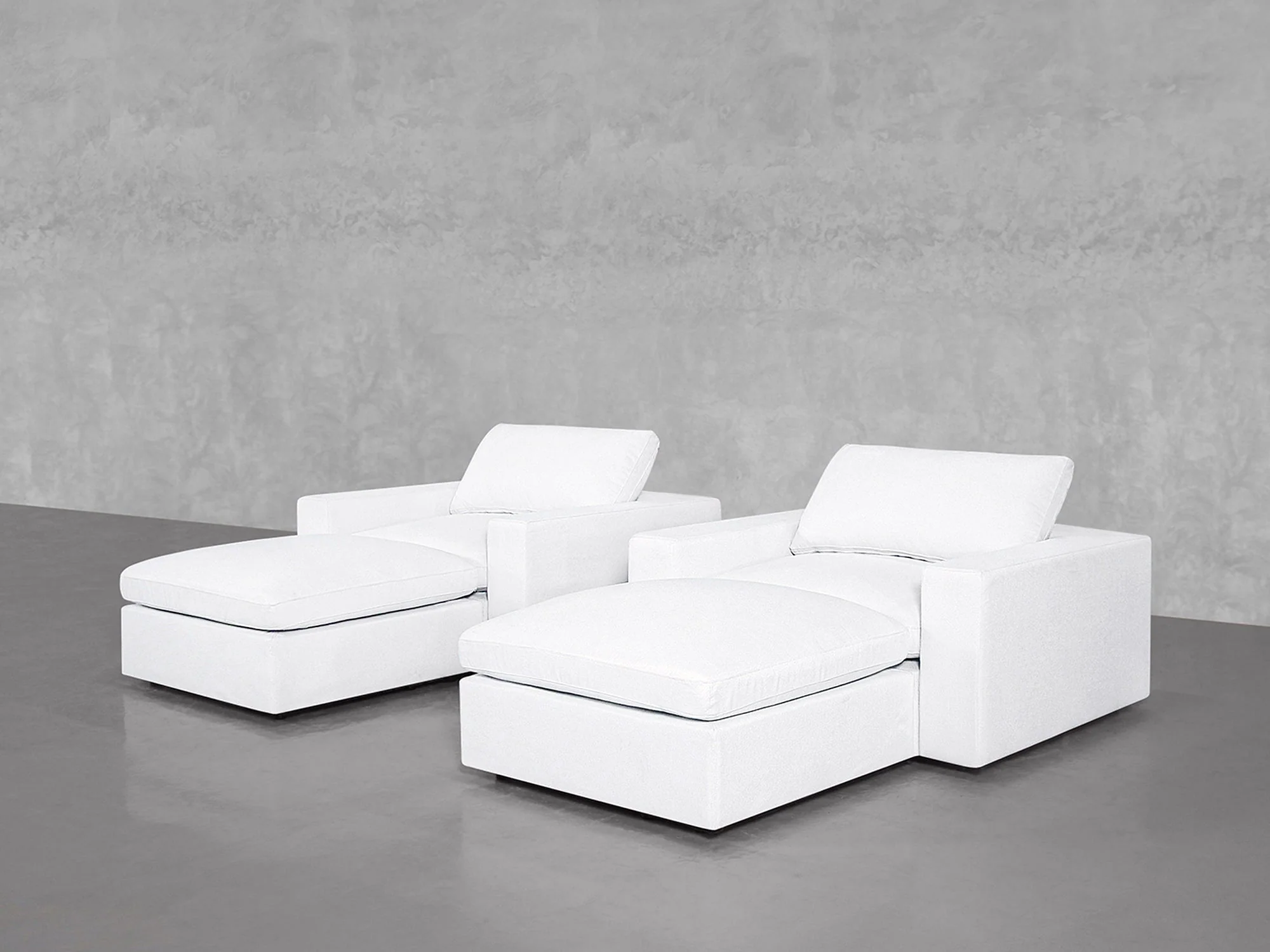 Double Armchairs with Ottomans - Image 2
