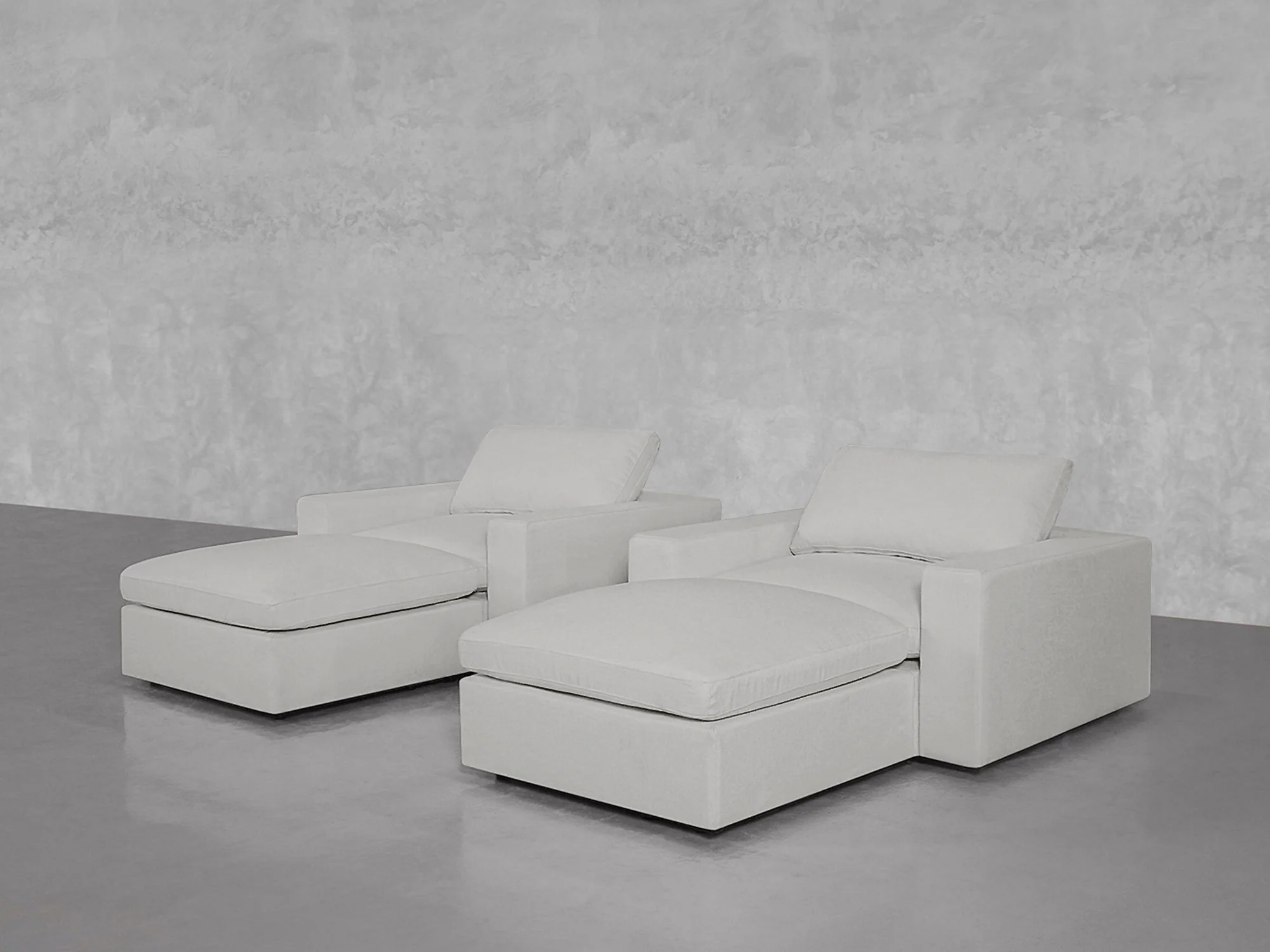 Double Armchairs with Ottomans - Image 20