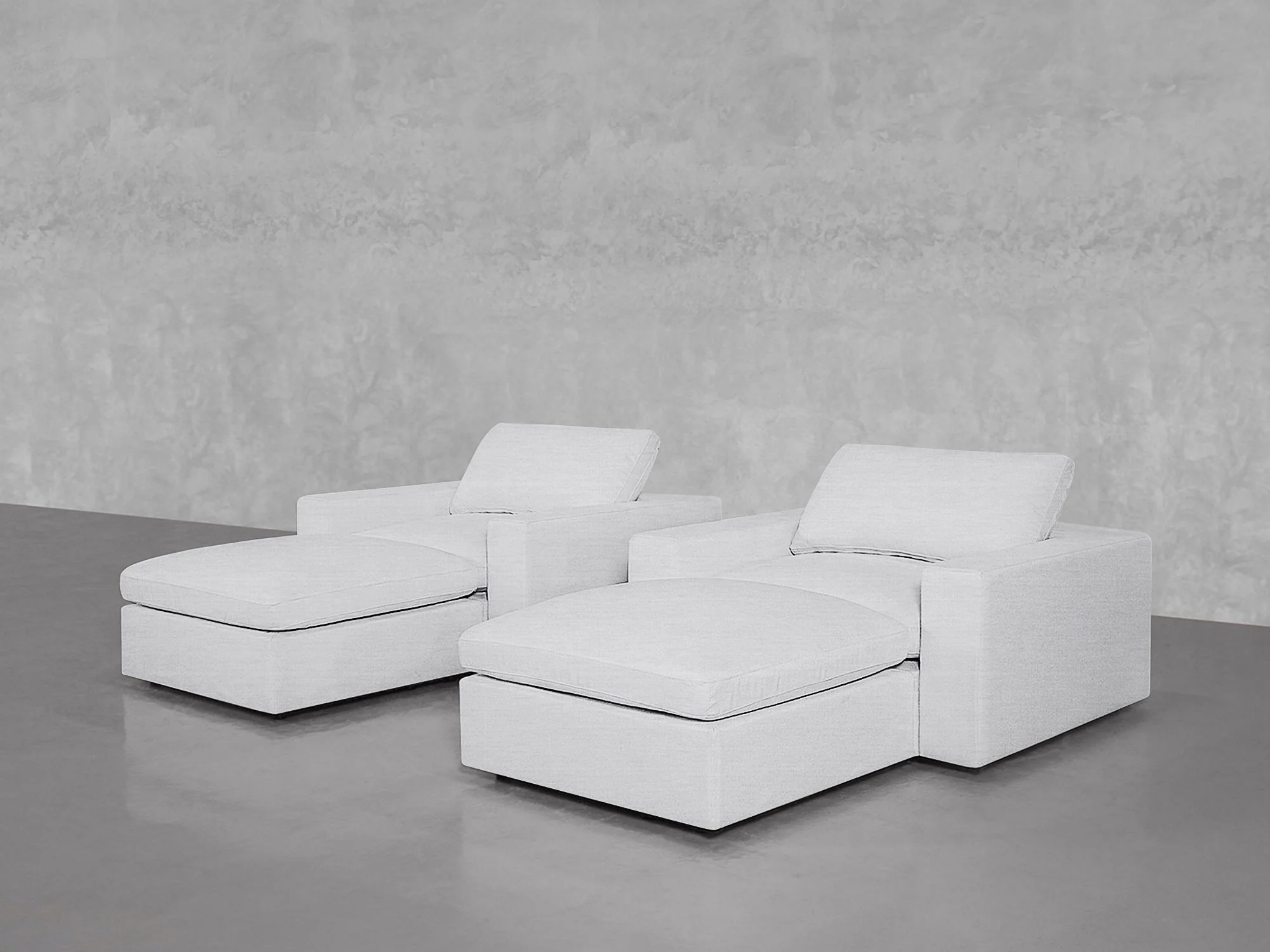 Double Armchairs with Ottomans - Image 57