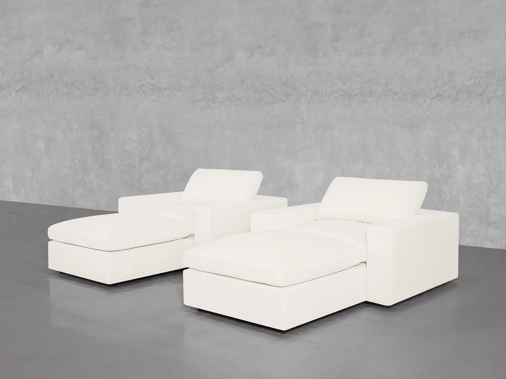 Double Armchairs with Ottomans - Image 97
